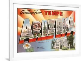 Greetings from Tempe, Arizona-null-Framed Premium Giclee Print