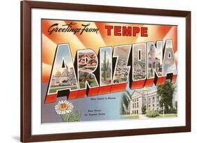 Greetings from Tempe, Arizona-null-Framed Premium Giclee Print