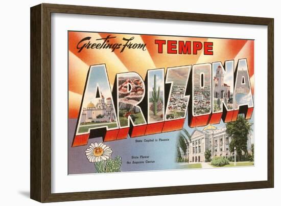 Greetings from Tempe, Arizona-null-Framed Art Print