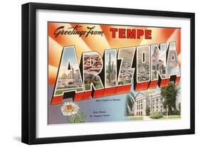 Greetings from Tempe, Arizona-null-Framed Art Print