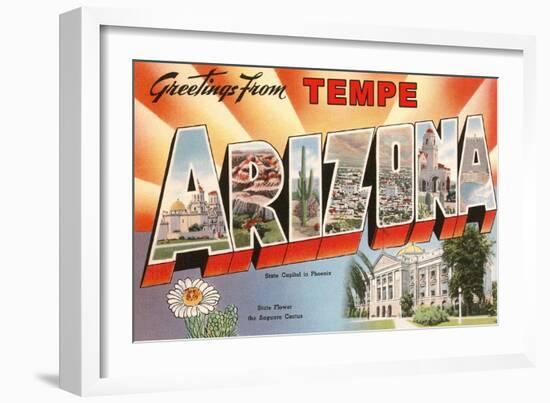 Greetings from Tempe, Arizona-null-Framed Art Print