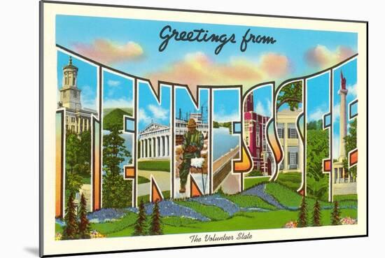 Greetings from Tennessee, the Volunteer State-null-Mounted Giclee Print