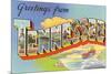 Greetings from Tennessee-null-Mounted Premium Giclee Print