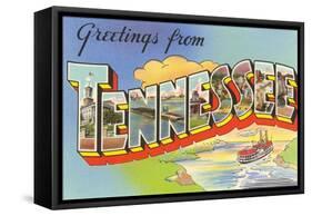 Greetings from Tennessee-null-Framed Stretched Canvas