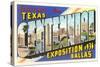 Greetings from Texas Centennial, 1936-null-Stretched Canvas