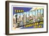 Greetings from Texas Centennial, 1936-null-Framed Art Print