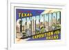 Greetings from Texas Centennial, 1936-null-Framed Premium Giclee Print