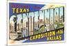 Greetings from Texas Centennial, 1936-null-Mounted Premium Giclee Print