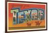 Greetings from Texas v2-Wild Apple Portfolio-Framed Art Print