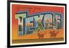 Greetings from Texas v2-Wild Apple Portfolio-Framed Art Print