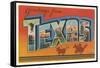 Greetings from Texas v2-Wild Apple Portfolio-Framed Stretched Canvas