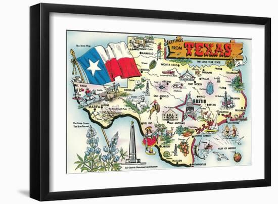 Greetings from Texas-null-Framed Art Print