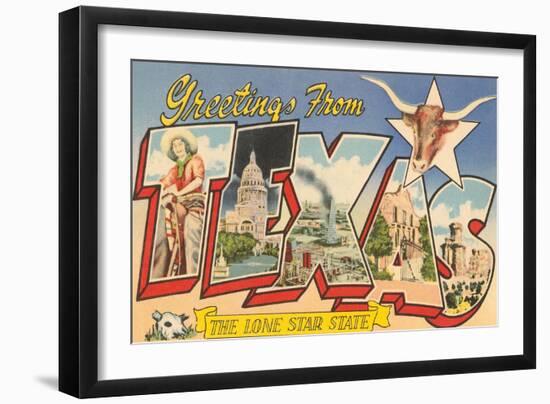 Greetings from Texas-null-Framed Art Print