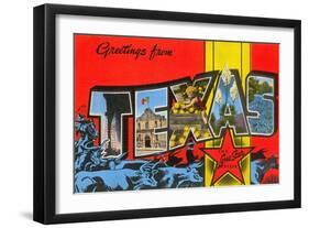 Greetings from Texas-null-Framed Art Print