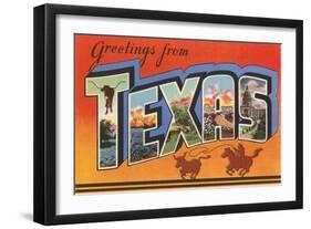 Greetings from Texas-null-Framed Art Print