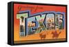 Greetings from Texas-null-Framed Stretched Canvas