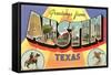 Greetings from Texas-null-Framed Stretched Canvas