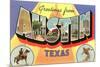 Greetings from Texas-null-Mounted Premium Giclee Print