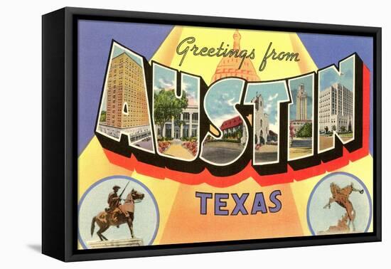 Greetings from Texas-null-Framed Stretched Canvas