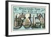 Greetings from the City of Boston, Massachusetts-null-Framed Giclee Print