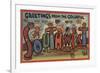 Greetings from the Colorful Southwest - Large Letter Scenes-Lantern Press-Framed Premium Giclee Print