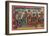 Greetings from the Colorful Southwest - Large Letter Scenes-Lantern Press-Framed Art Print
