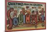 Greetings from the Colorful Southwest - Large Letter Scenes-Lantern Press-Mounted Art Print