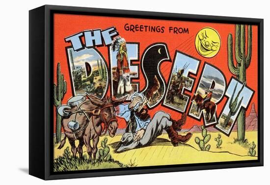 Greetings from the Desert-null-Framed Stretched Canvas