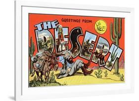 Greetings from the Desert-null-Framed Art Print