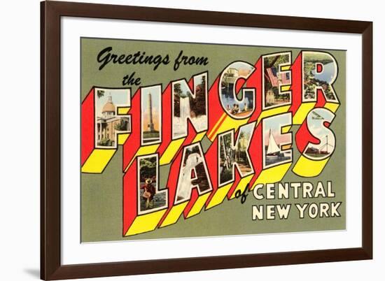 Greetings from the Finger Lakes, New York-null-Framed Art Print