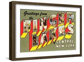 Greetings from the Finger Lakes, New York-null-Framed Art Print