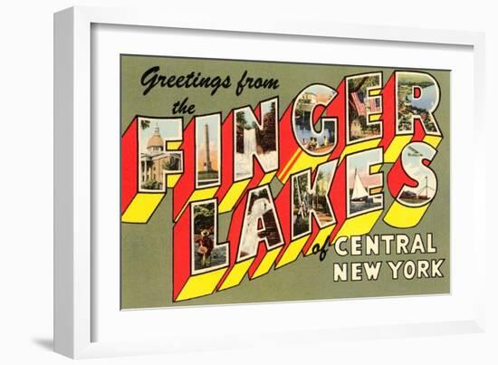 Greetings from the Finger Lakes, New York-null-Framed Art Print