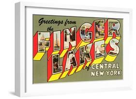 Greetings from the Finger Lakes, New York-null-Framed Art Print