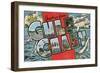 Greetings from the Gulf Coast, Florida-null-Framed Giclee Print