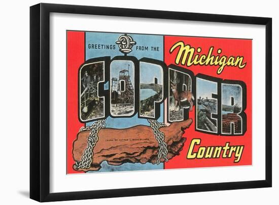 Greetings from the Michigan Copper Country-null-Framed Giclee Print