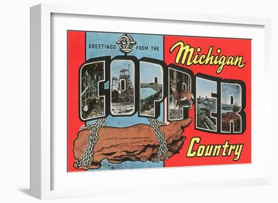 Greetings from the Michigan Copper Country-null-Framed Giclee Print