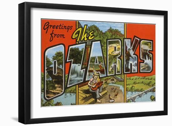 Greetings from the Ozarks, Arkansas-null-Framed Giclee Print