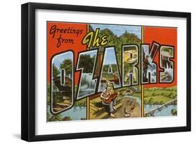 Greetings from the Ozarks, Arkansas-null-Framed Giclee Print