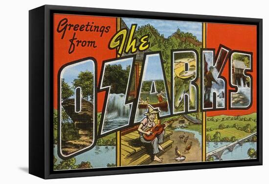 Greetings from the Ozarks, Arkansas-null-Framed Stretched Canvas