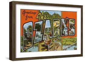 Greetings from the Ozarks-null-Framed Art Print