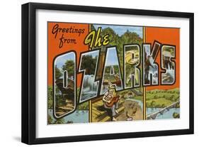 Greetings from the Ozarks-null-Framed Art Print