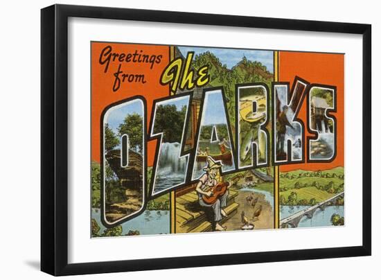 Greetings from the Ozarks-null-Framed Art Print