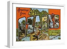 Greetings from the Ozarks-null-Framed Art Print