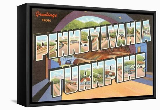 Greetings from the Pennsylvania Turnpike-null-Framed Stretched Canvas