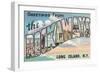 Greetings from the Rockaways, Long Island, New York-null-Framed Premium Giclee Print