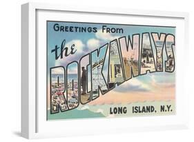 Greetings from the Rockaways, Long Island, New York-null-Framed Giclee Print