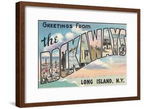 Greetings from the Rockaways, Long Island, New York-null-Framed Giclee Print