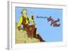 Greetings from the Scenic West, Cowgirl-null-Framed Art Print