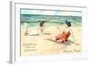 Greetings from the Seaside, Florence-null-Framed Art Print