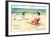 Greetings from the Seaside, Florence-null-Framed Art Print